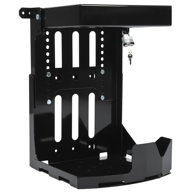For Open Enclosed Landscape Trailer Lockable Backpack Blower Sprayer Rack Holder gallery