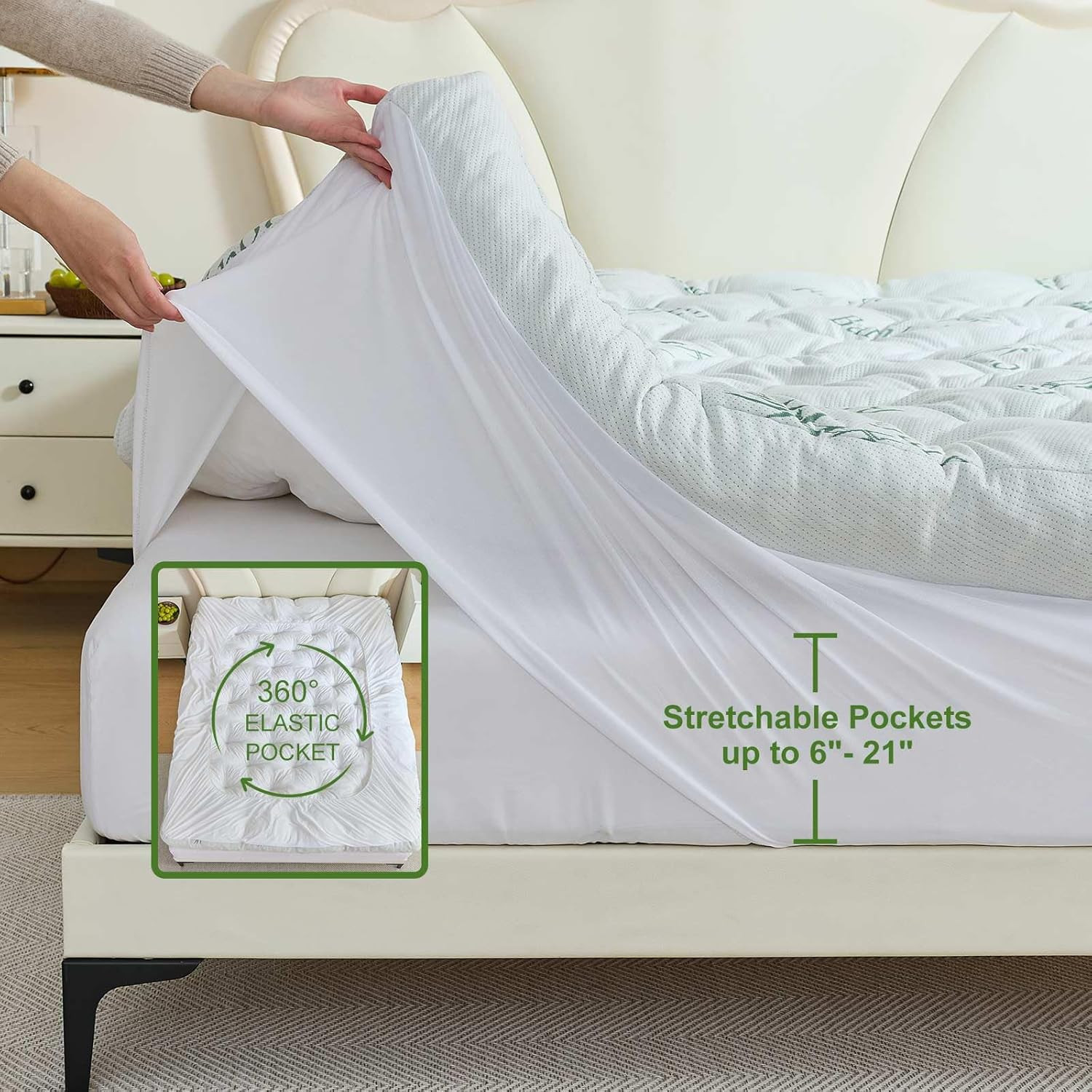 Whatsbedding Memory Foam Mattress Topper Queen Size, 5 Inches Slow Rebound Memor gallery