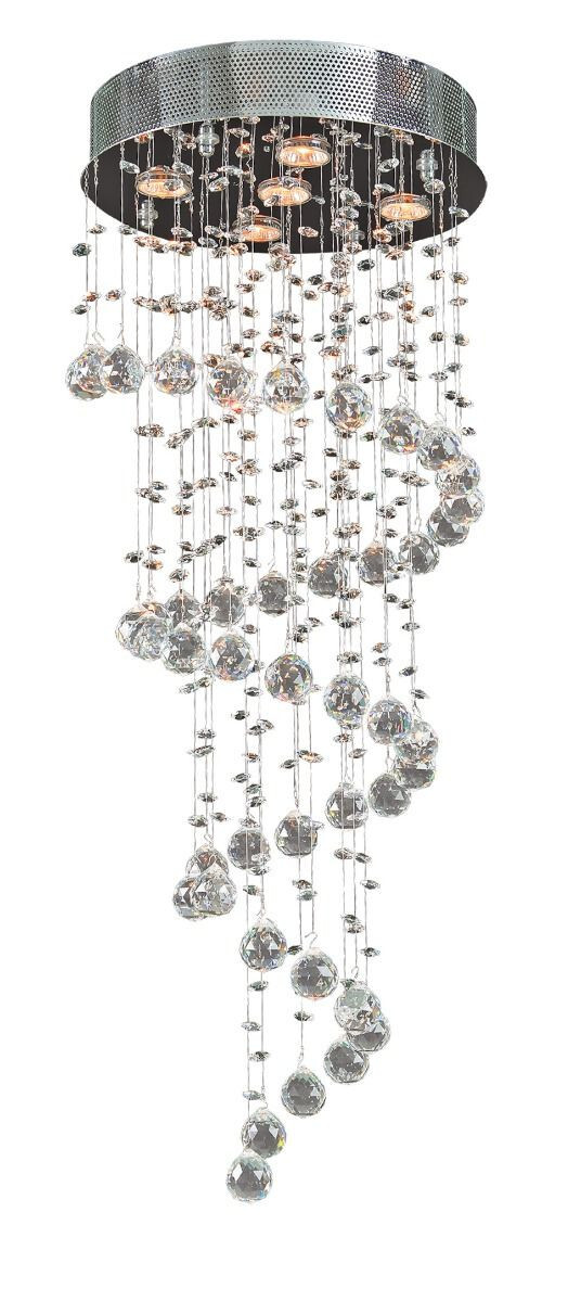 Dining Room Kitchen Foyer Rain Drop Spiral K9 Crystal Chandelier 5 Light Fixture gallery