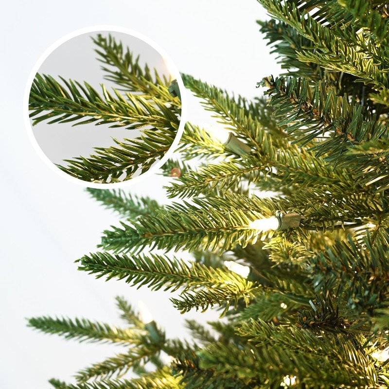 7.5ft Prelit Artificial Christmas Tree & 3348 PE/PVC Tips 400 Lights home decor gallery