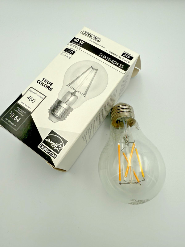 (50 pcs) LED Edison Bulbs Dimmable E26 A19 4.5W 40W Equivalent Warm White 2700K gallery