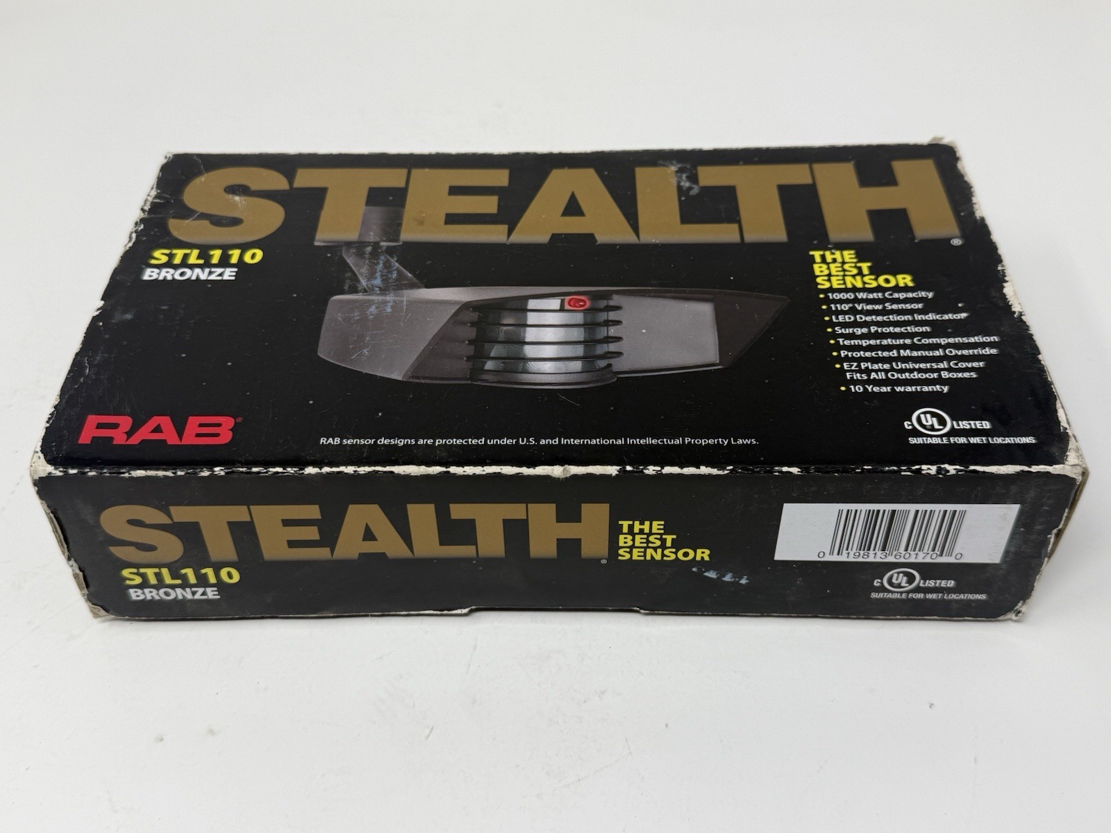 RAB Lighting Stealth STL110-LED Bronze Sensor 110 Degrees View 300W Capacity gallery