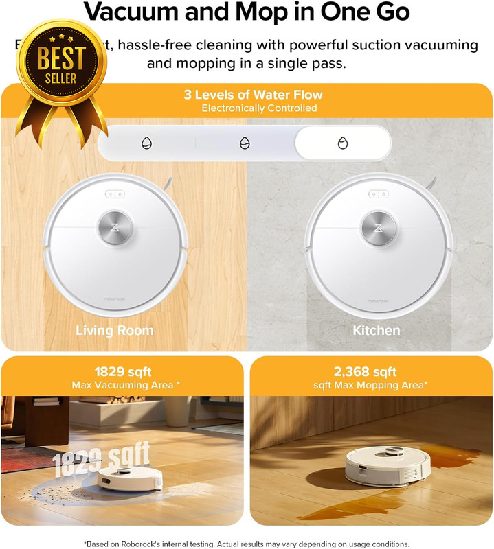 Q7 M5+ Robot Vacuum Mop Self-Empty 10000Pa LiDAR Pet Hair Smart Cleaner White gallery