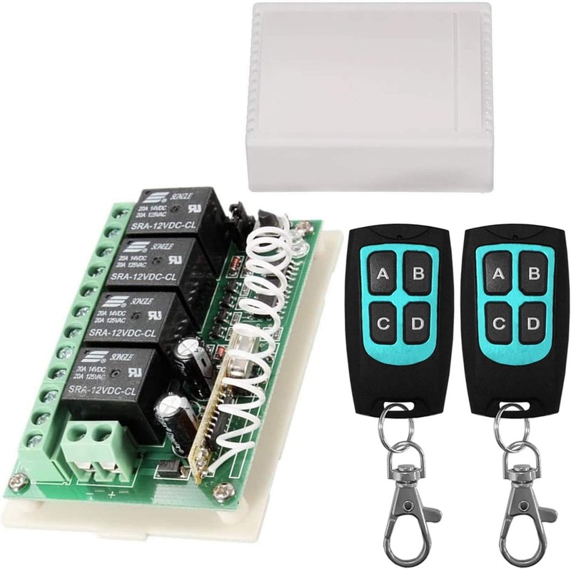 12V Relay Remote Switch Wireless RF Remote Control Switch 4 Channel Relay Mod... gallery