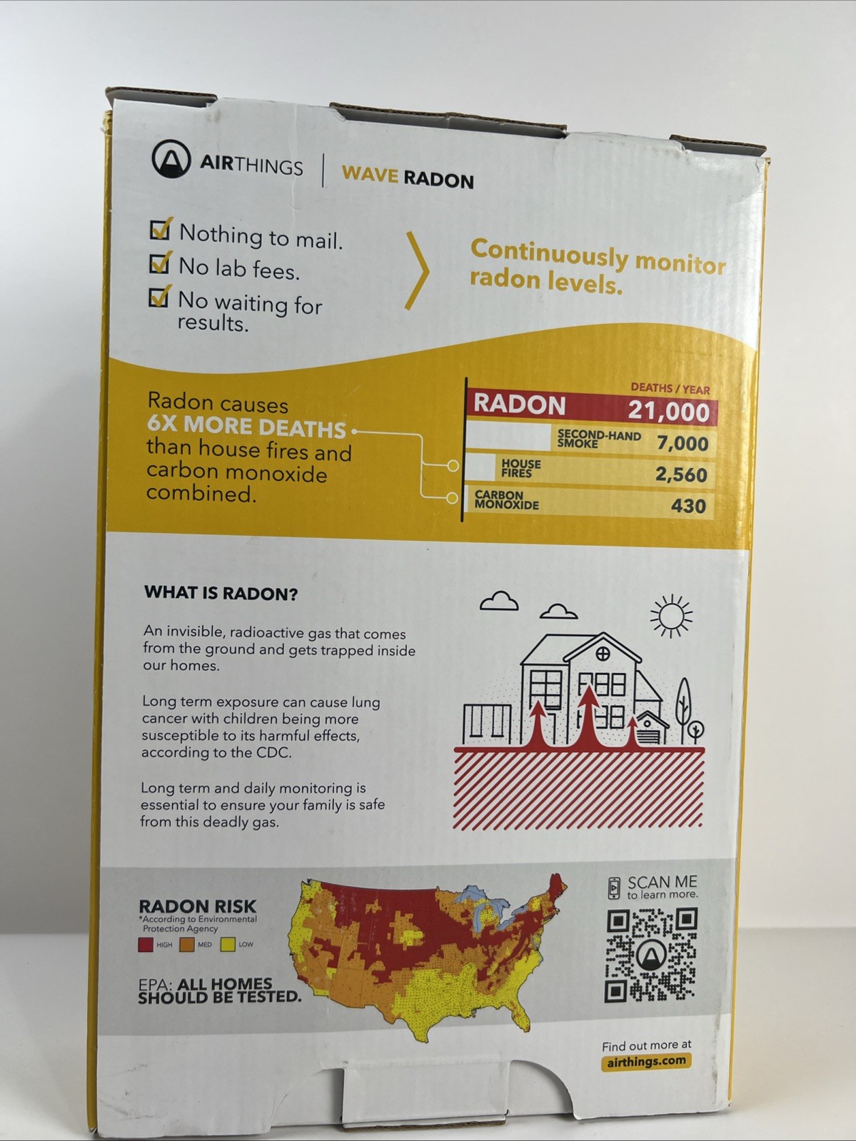 Airthings Wave Radon 2951 Radon Detector Humidity & Temperature Monitoring gallery