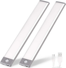 Rechargeable Motion Sensor Led Lights Ultra Thin Softer under Counter 54-LED Clo