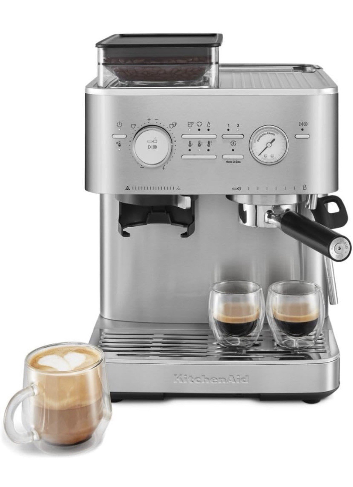 KitchenAid Semi-Automatic Espresso Machine w/ Burr Grinder 2.5L KES6551SX gallery