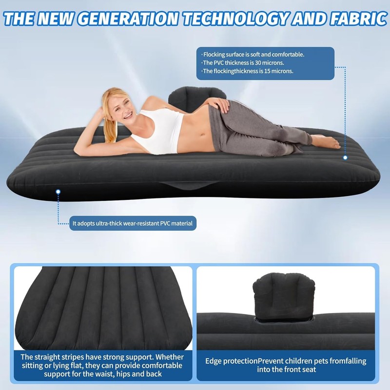 Inflatable Back Seat Bed with Air Pump gallery