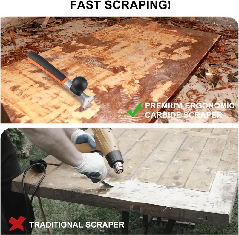 2.5 Inch Ergonomic Carbide Scraper Premium Paint Glue Resin Remover Tool gallery