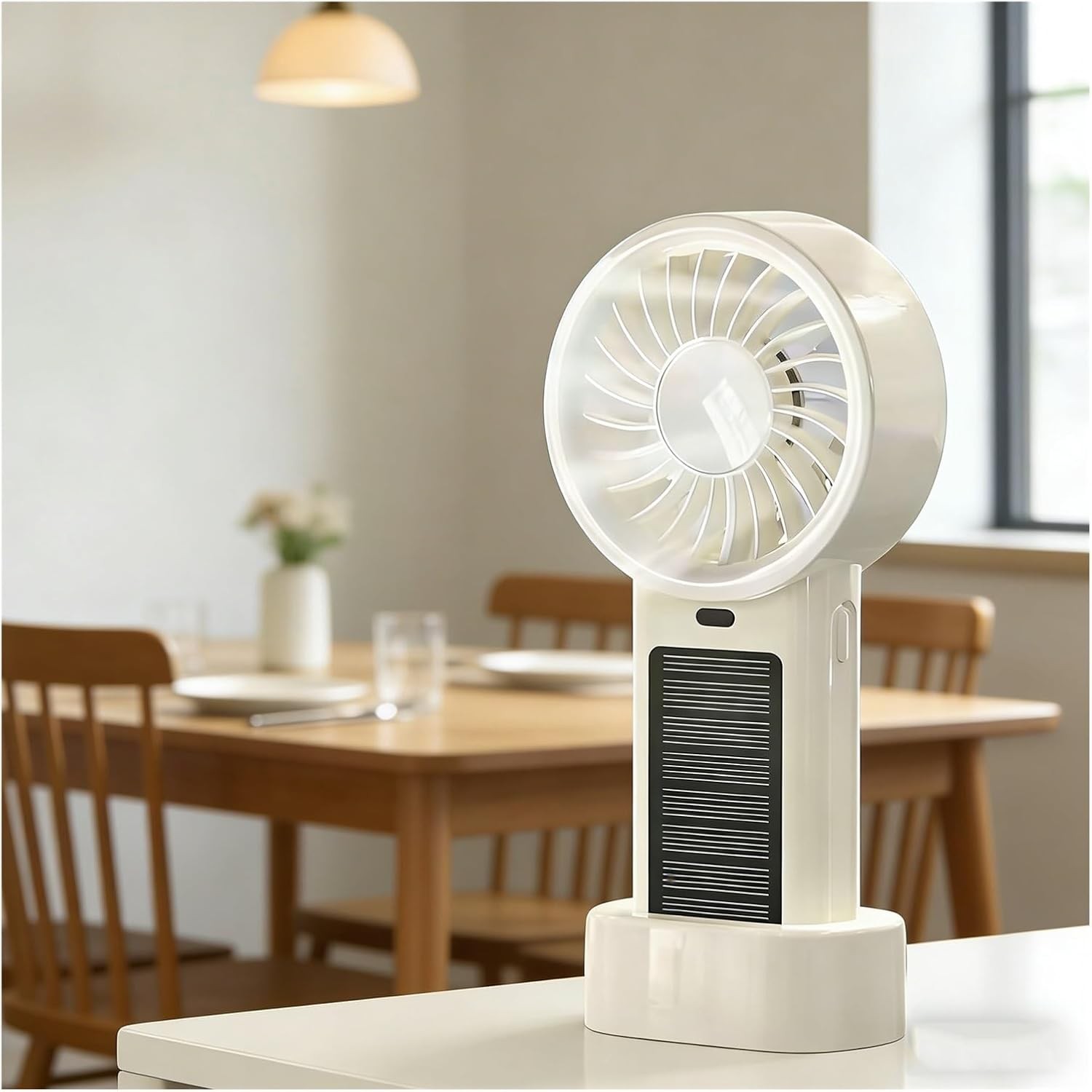 Portable Outdoor Solar Fan,Wireless,Handheld/Desktop Small Solars Fans,5-Speed S gallery