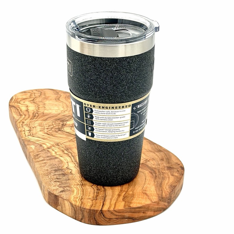 YETI Rambler 20 oz Stackable Cup Black Stone Limited Edition | Stone Texture gallery