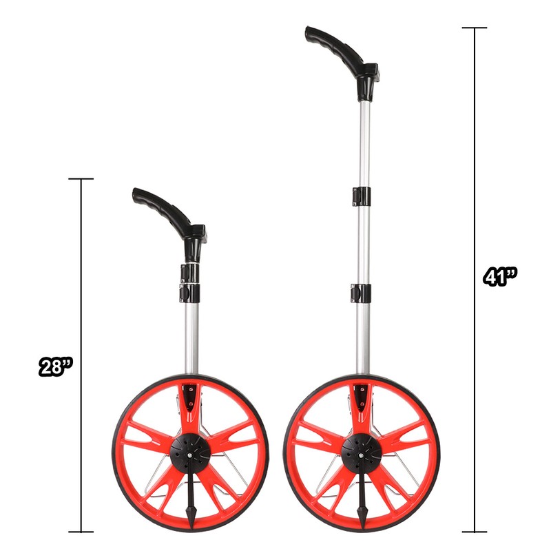 FOLDABLE TELESCOPING ENGINEERS MEASURER LED DIGITAL DISTANCE MEASURING WHEEL gallery