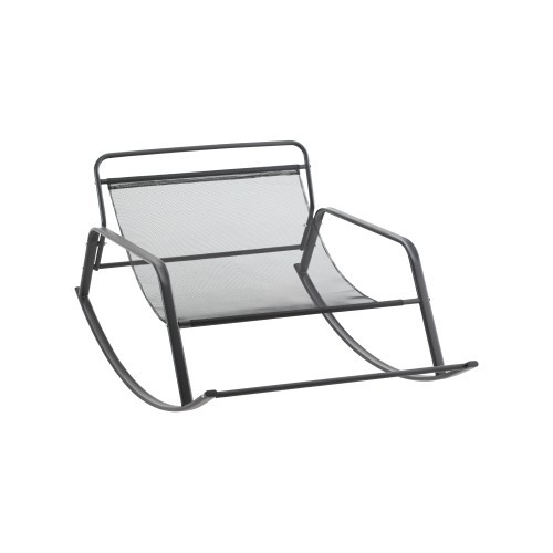 Rocking Chair with Extra-Wide Technical leather Upholstered Gliding Chair Boucle gallery