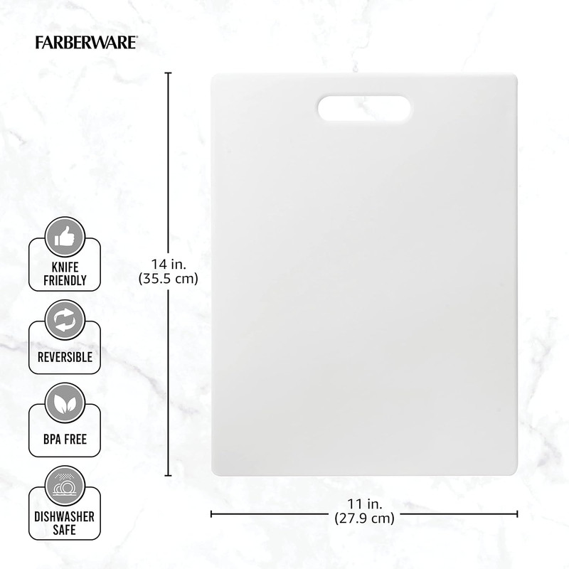 Plastic Cutting Board Non Absorbent White 14"L x 11"W x 0.5"Th gallery