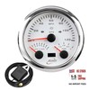 85mm 3-3/8" 3in1 Speedometer - 120 MPH 3-in-1 with Tachometer & Fuel White gallery