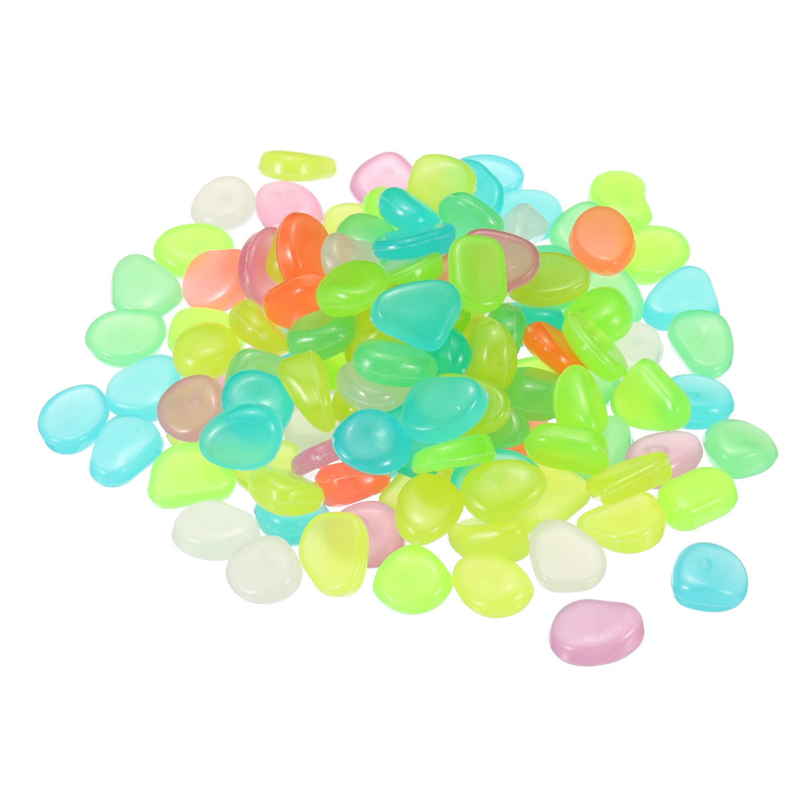 500pcs Glow Rocks 8-11mm Decoration Pebbles Luminous Stones Decor Multicolored gallery