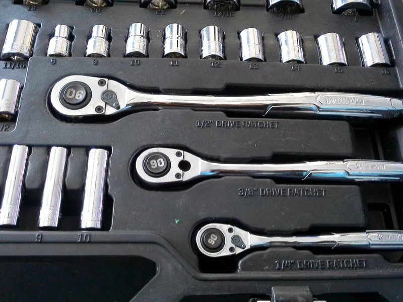Kobalt Mechanics Chrome Tool Set, SAE, Metric - Hard Case Free US Shipping gallery