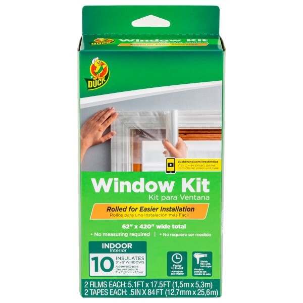 Duck # 287406 Rolled Shrink Film Window Kit - Clear, 10 pk, 62 in. x 420 in. gallery
