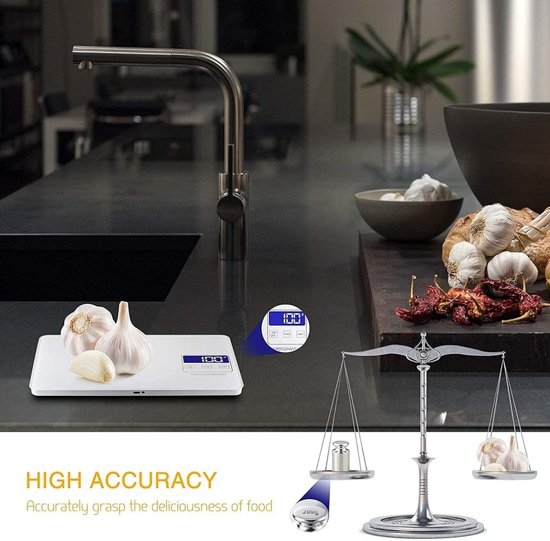Precision Food Scale, 33lb Waterproof Rechargeable Digital Kitchen Scale, 1g/... gallery