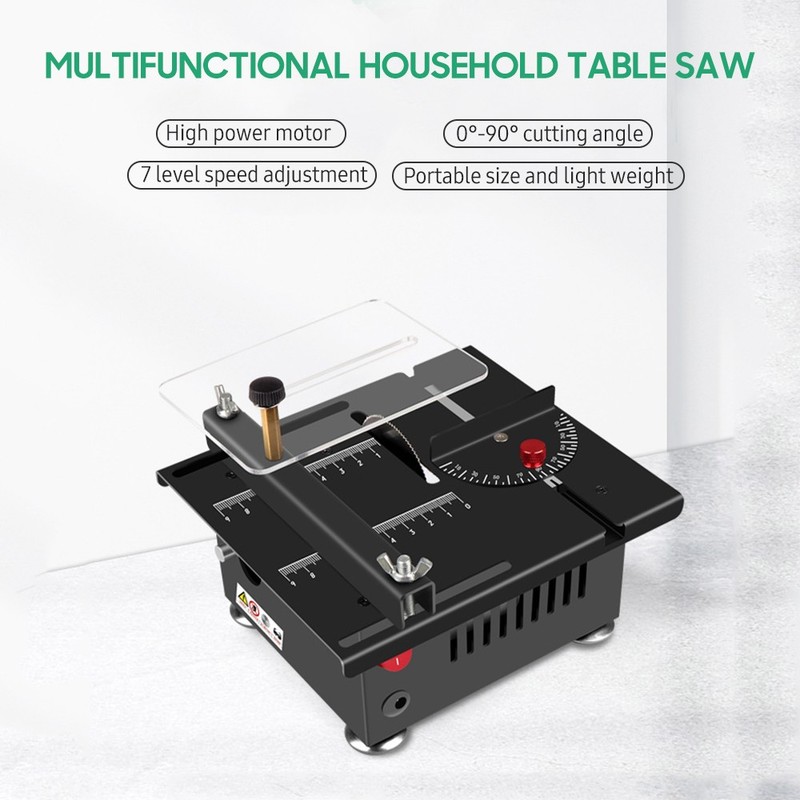 Mini Multifunctional Table Saw Angle Adjustable for Wood Plastic Acrylic Cutting gallery