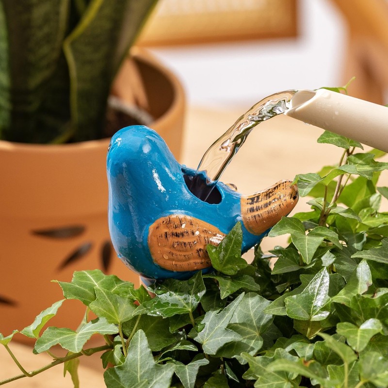 SelfWatering Bird Shaped Globes 4 Pack Terracotta Plant Watering Spikes gallery
