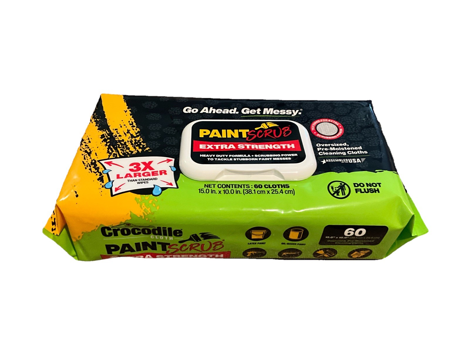 Crocodile Cloth Paint Scrub Extra Strength 60 Count Cleaning Wipes gallery