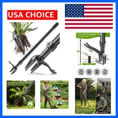 Weed Puller Tool – 45″ All-Metal Stand Up Heavy Duty Weeder Hand Tool with 4-…