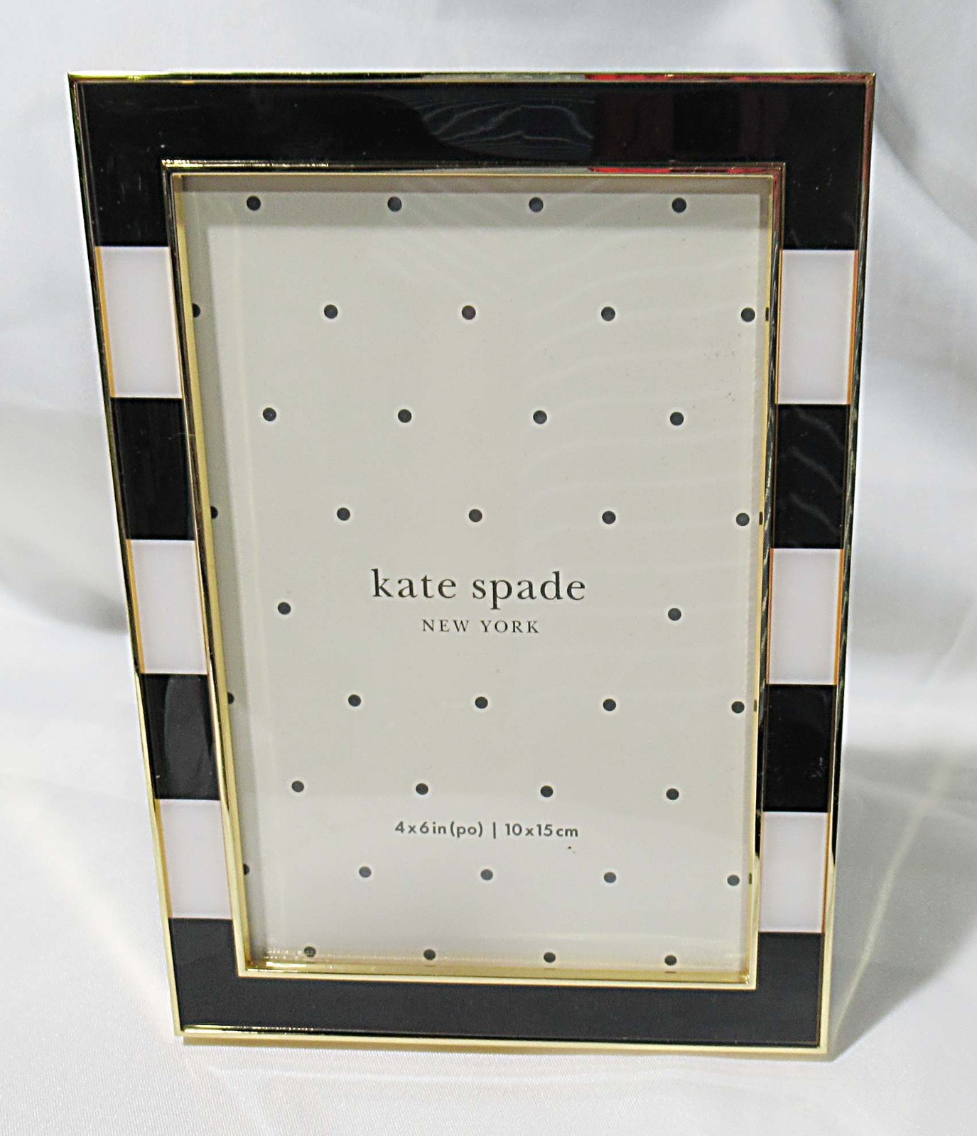 Kate Spade New York Sitting Pretty Stripe 4x6 Photo Frame NEW WITH TAG gallery