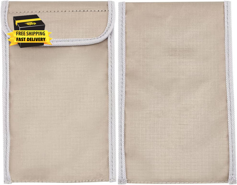 2Pcs anti Radiation Cell Phone Sleeve Security Pouch Faraday Bag 5G GPS EMF RFID