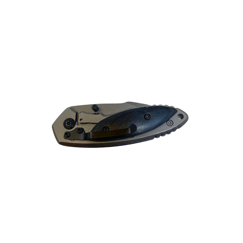 Folding Utility Pocket Knife With Lock blade Titanium plated gallery
