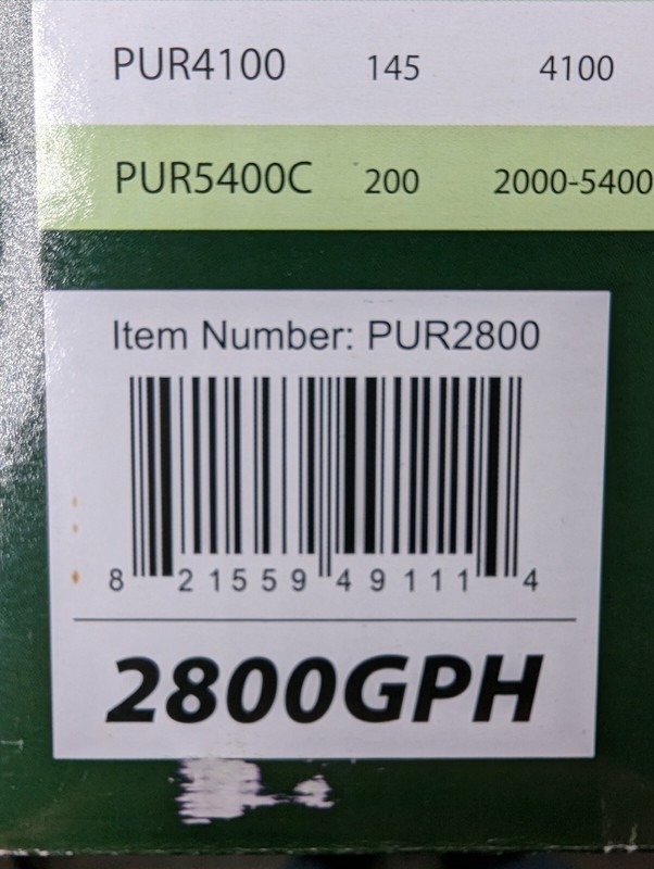 Alpine 2,800 GPH Eco-Sphere Pond Pump & Waterfall Pump 33 FT Cord PUR2800 gallery