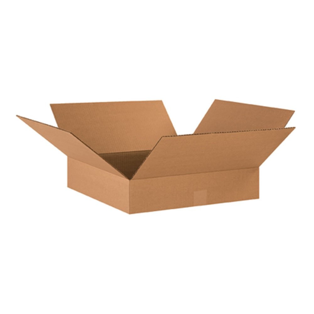Box Usa Usa 18184 Flat Corrugated Cardboard 18 L X 18 W X 4 H Kraft For Packing gallery