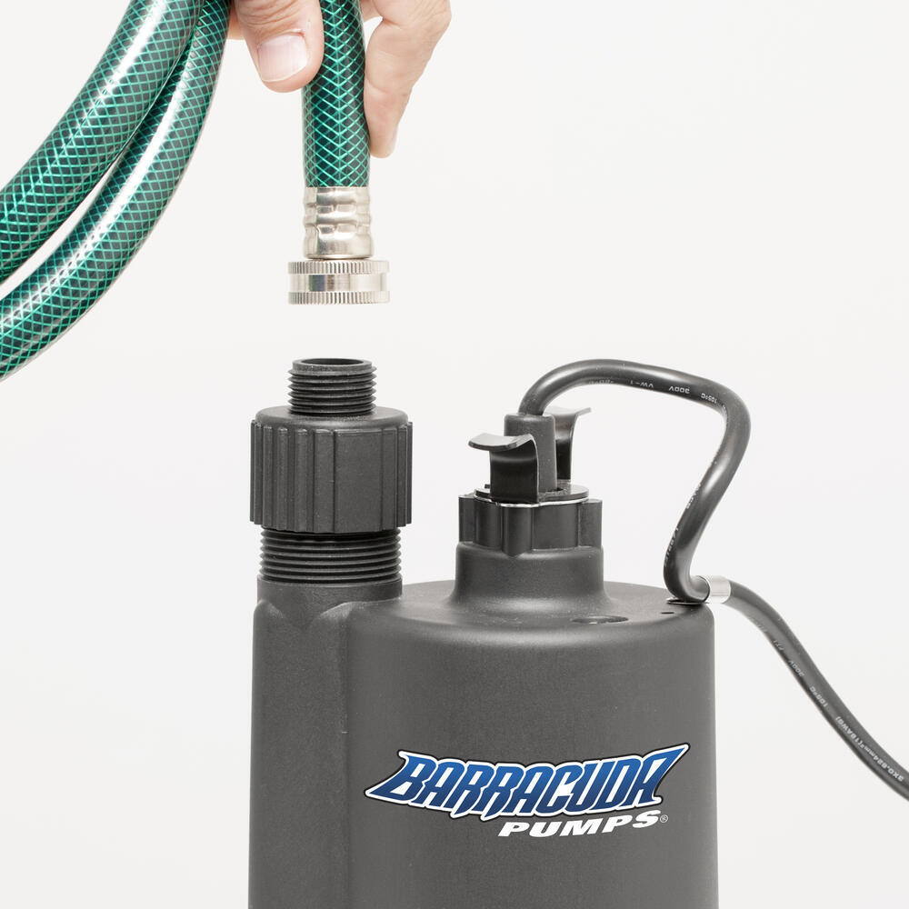Barracuda 1/4 HP Thermoplastic Submersible Utility Pump 1500 GPH Max Flow Rate gallery