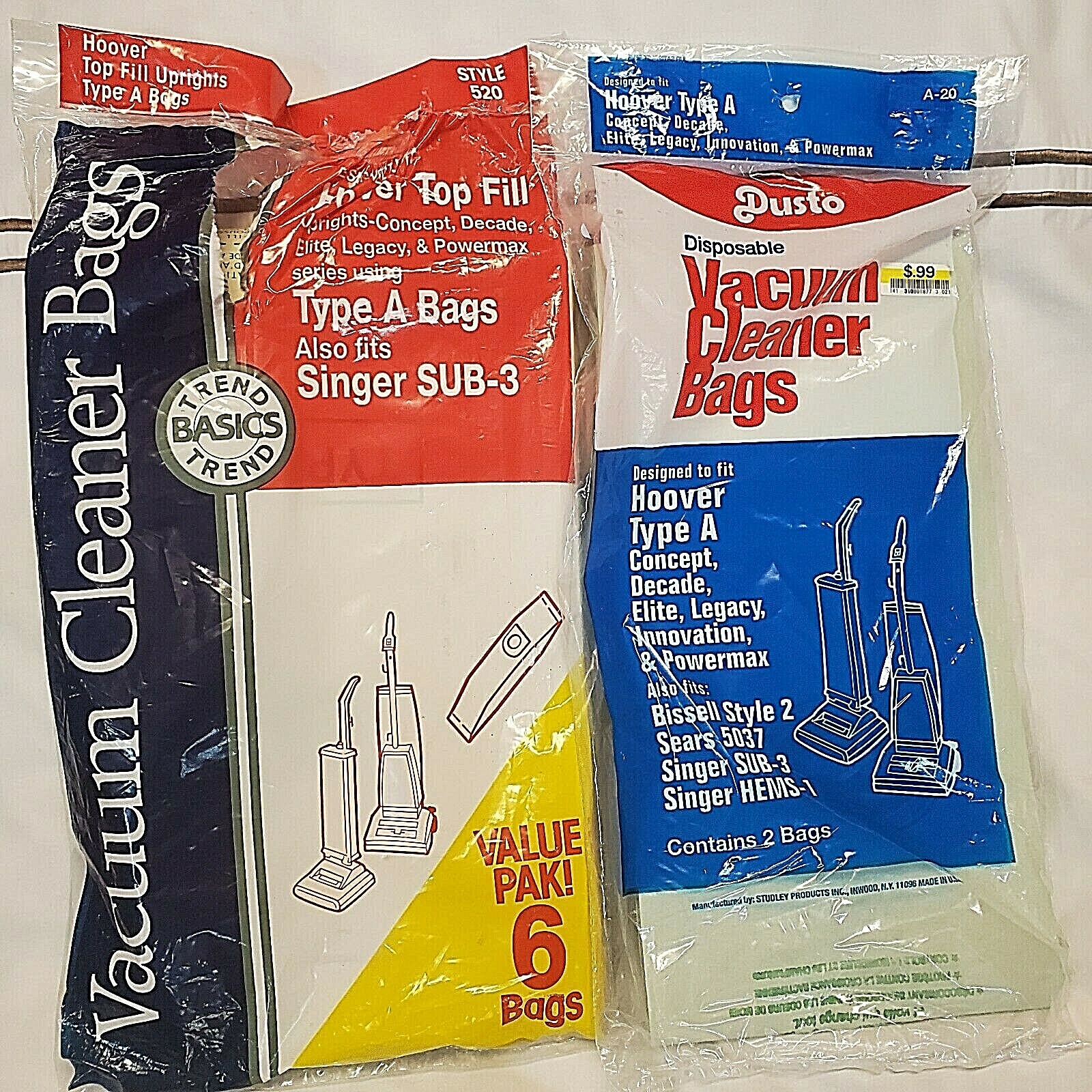 HOOVER TOP FILL TYPE A STYLE 520 VACUUM CLEANER BAGS 7 BAGS 1 PACK OPEN MISSING1 gallery