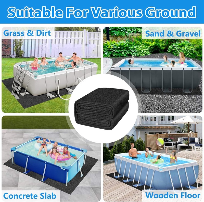 Extra Thick Pool Liner Pad 18'x9' Rectangle gallery