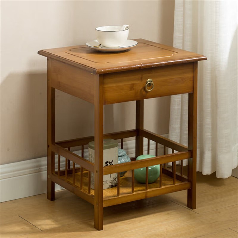 Telephone Table Plant Stand Bedside End Table Hall Lamp Wood Unit Side Drawer US gallery