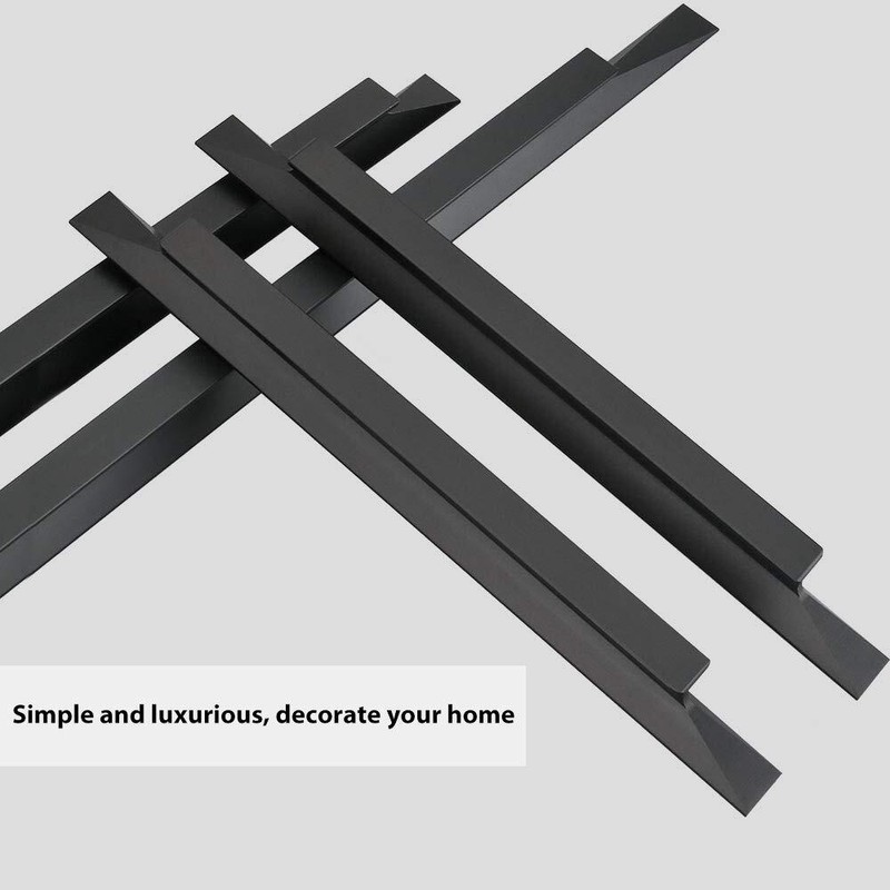 10 Pack Black Finger Pull Kitchen Cabinet Handles for Dresser Drawers 3 3/4 i... gallery