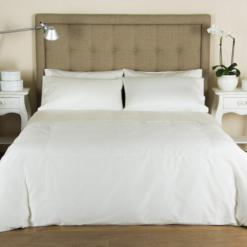 FRETTE LUXURY PERCALE KING 5 PC MATCHING SET IVORY DUVET COVER + 4 PC SHEET SET