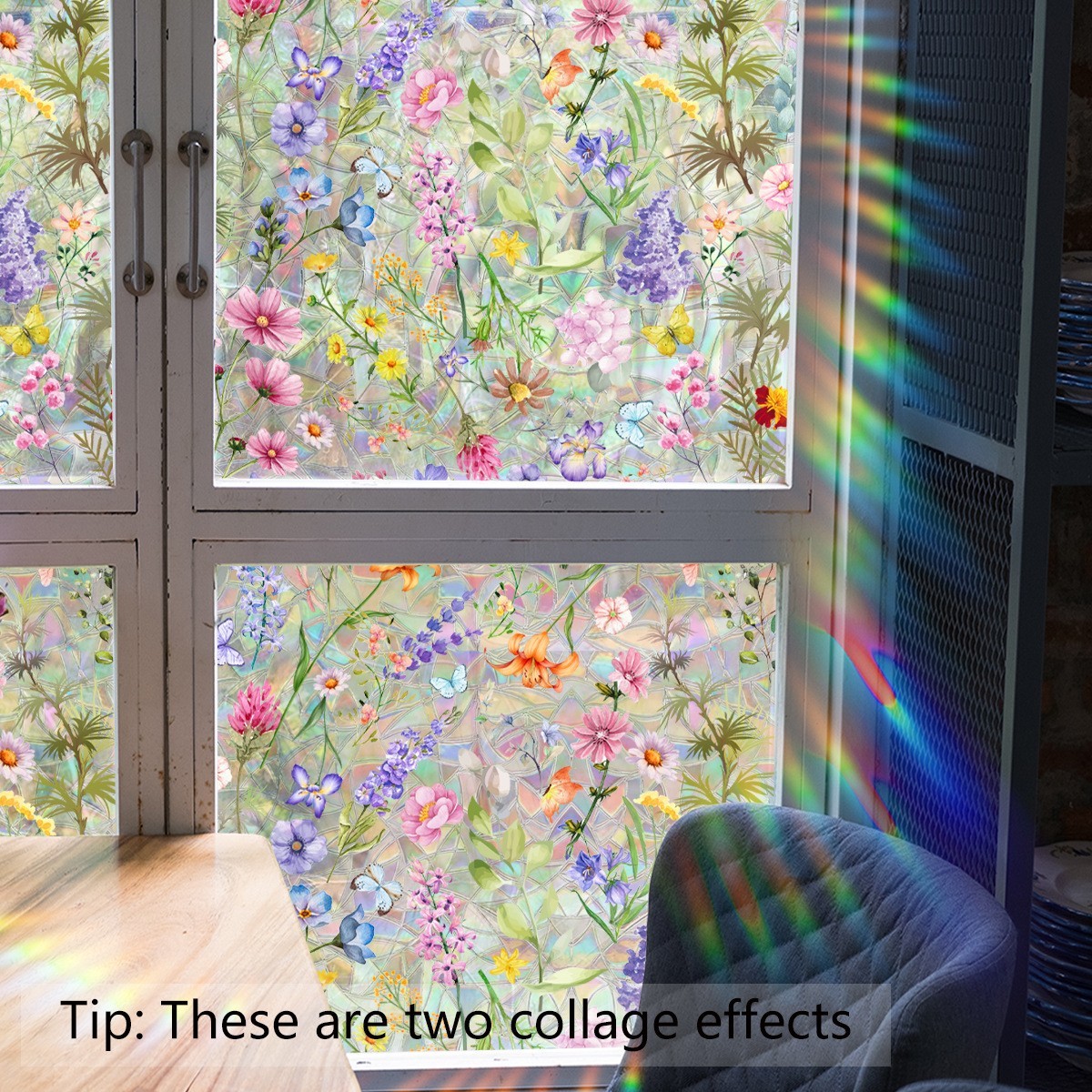 17.72 x 39.37 in Daisy Pattern Window Film for Glass Doors and Mirrors gallery