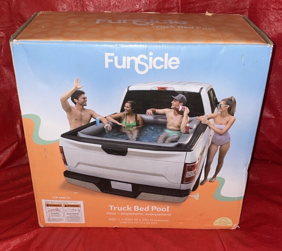 Funsicle Inflatable Pickup Truck Bed Adult Swimming Pool 66"x62"x21" gallery
