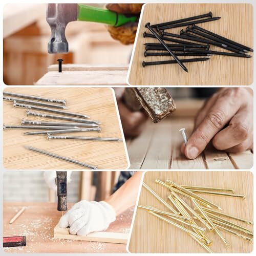400 PCS Round Head Nails, 3/4 Inches Hardware Nail, Nails for 3/4 in Silver gallery