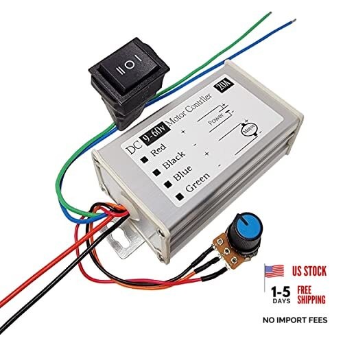 DC Motor Speed Controller 20A 1200W Brush Motor Driver Controls DC 9V-60V 12V gallery