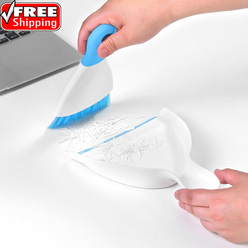 Mini Dustpan and Brush Set 2 Pack, Small Broom and Dustpan Set Dust Pan and Mini gallery