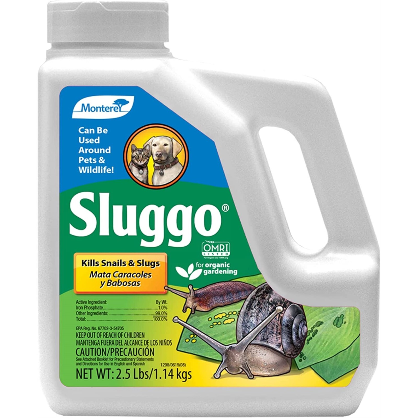 Sluggo Slug And Snail Bait Organic Control, 2500 SQ FT, 2-1/2 Pounds gallery