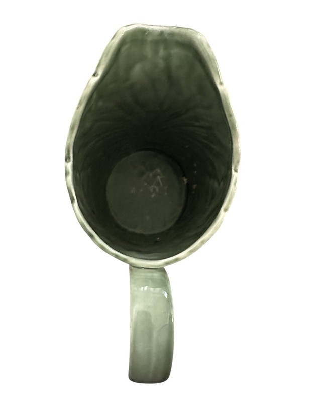Cabbage Pitcher Eaton Fine Dining Bloom Pottery Ceramic Embossed- Green gallery