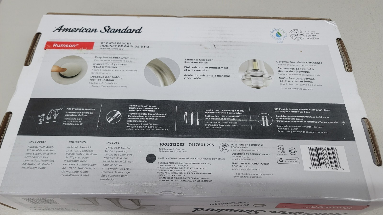 American Standard Rumson 8" 2-Handle Widespread Bathroom Faucet - Brushed Nickel gallery