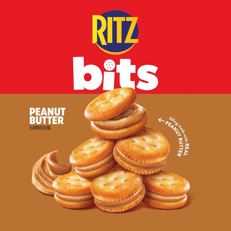 RITZ Bits Peanut Butter Sandwich Crackers, Snacks for 3 Ounce (Pack of 12) gallery