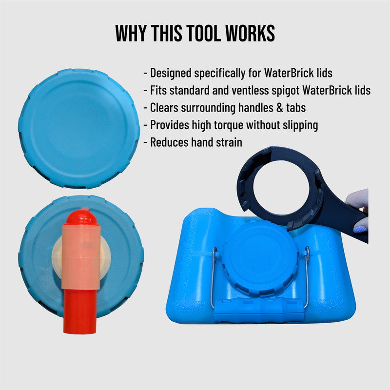 WaterBrick Lid Wrench | WaterBrick Tool | Lid Wrench | 3D Printed | Cap Wrench gallery