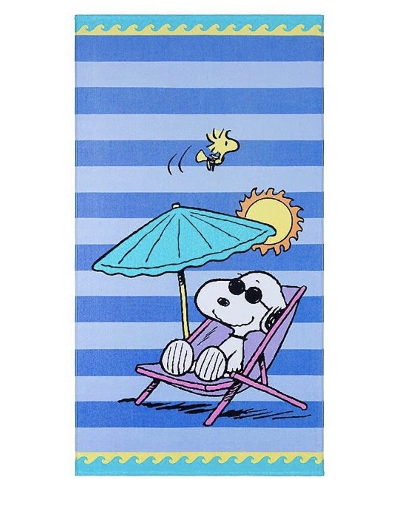 Peanuts Snoopy & Woodstock Delightful Beach Towel 34" in x 64" in Gift Kids NWT gallery