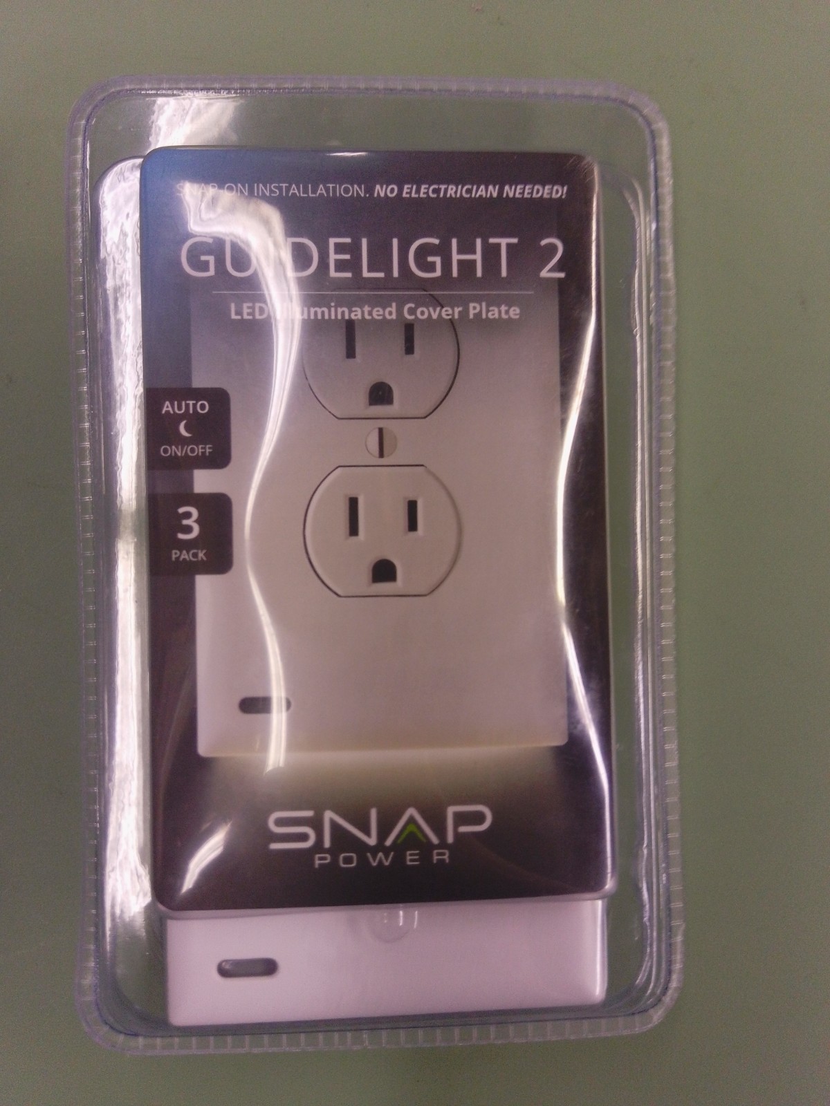 SnapPower GuideLight LED Night Lights Wall Plate New 3Pack gallery